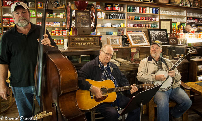 A little bluegrass with Route 94 at the Mast General Store in Valle Crucis, North Carolina www.casualtravelist.com