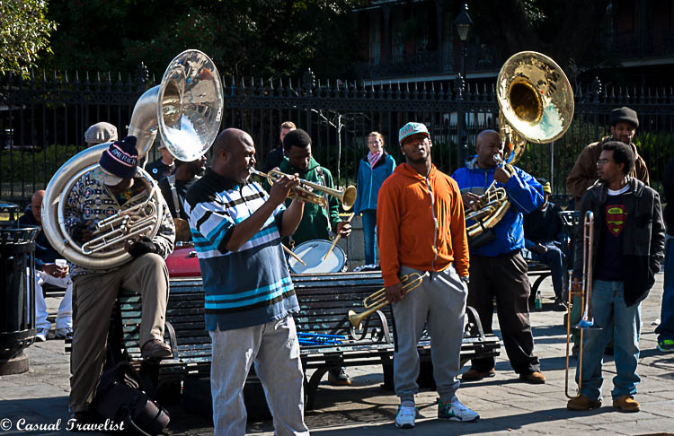 A few reasons to love New Orleans- Tornado Brass Band www.casualtravelist.com