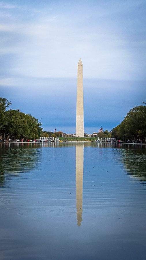 A reflection of the Washington Monument, one of my favorite photos of 2015. www.casualtravelist.com