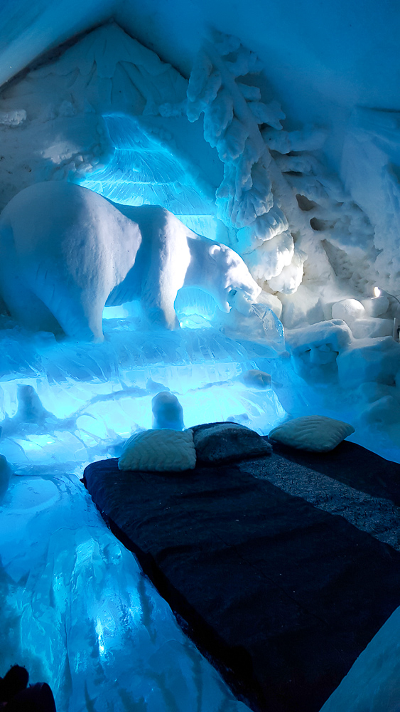 One of the rooms at the Hotel de Glace, Ice Hotel in Quebec www.casualtravelist.com
