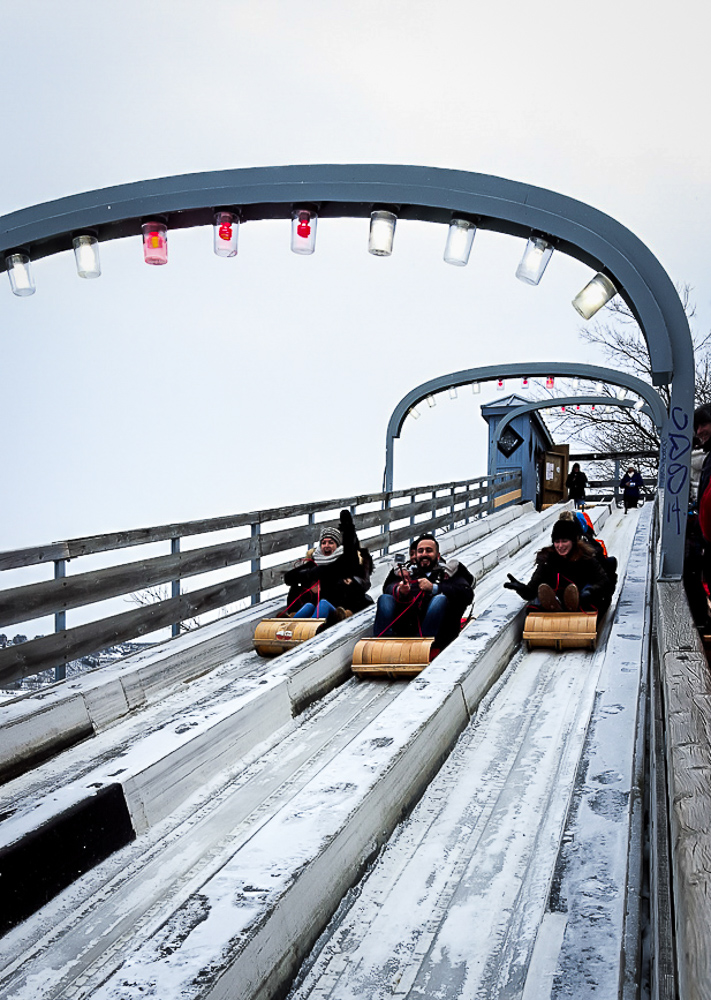 Toboggan slide in Queebec City-10 Reasons You Should Travel to Quebec City This Winter www.casualtravelist.com