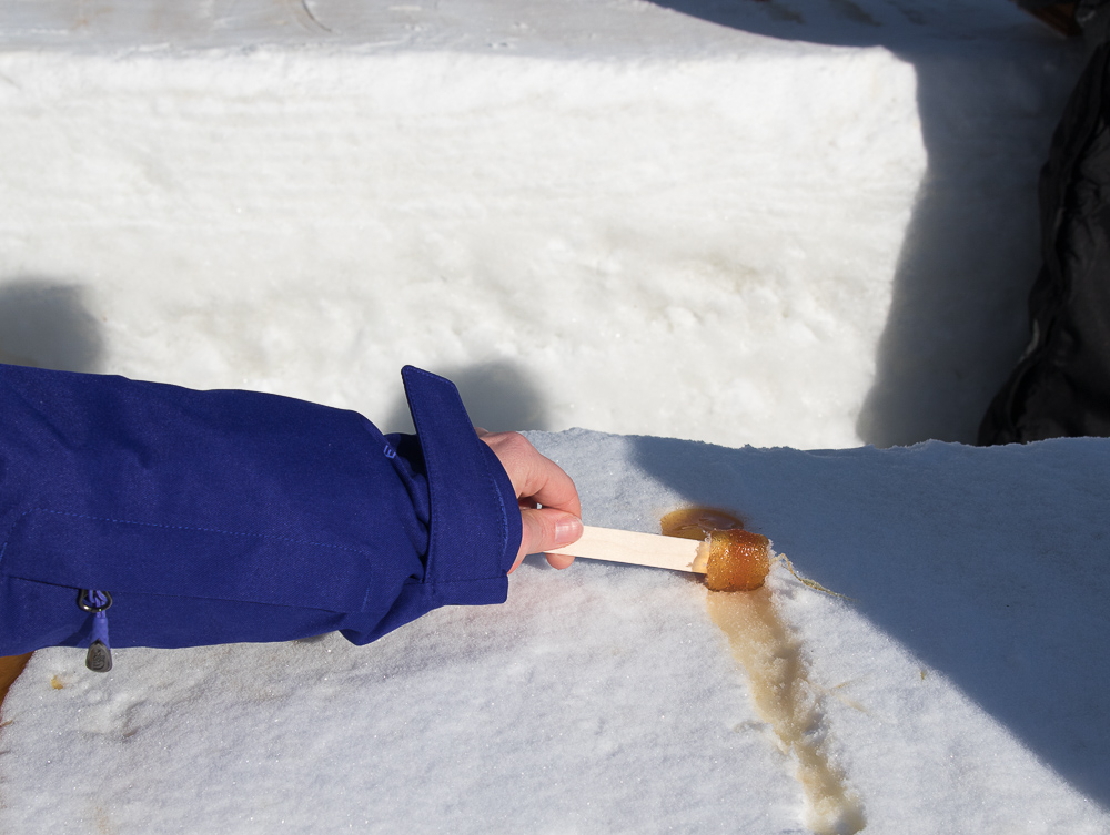 Maple taffy, just one of the fun winter treats you can have at Quebec's Winter Carnival. www.casualtravelist.com