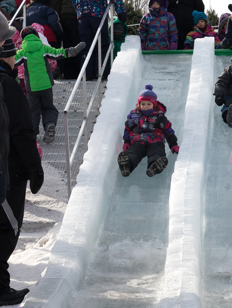 Ice slide, just one of the fun winter activities you can do at Quebec's Winter Carnival. www.casualtravelist.com