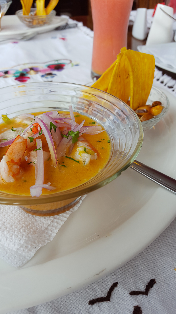 Ceviche with passionfruit sauce at Achiote Ecuadorian Cuisine- One of the Reasons Why Quito Left me Breathless www.casualtravelist.com
