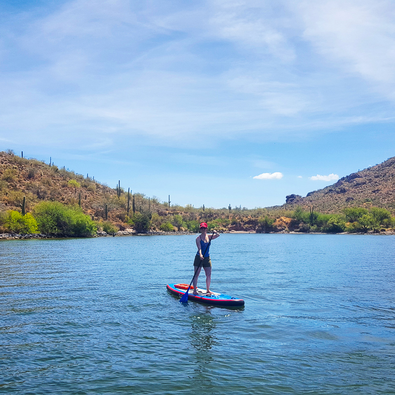 Stand Up Paddle Board in Saguaro Lake-Desert Adventures: The Best Things to Do in Phoenix, Arizona www.casualtravelist.com