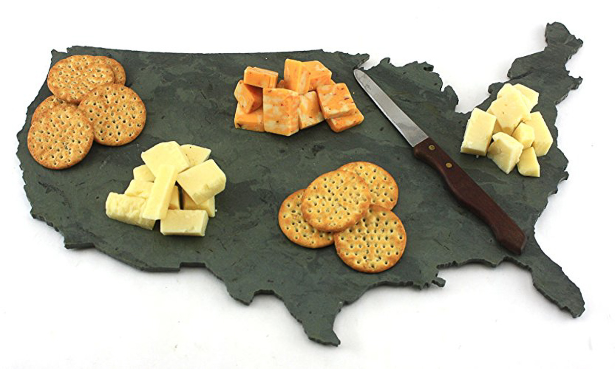 United States Slate Cheese Board-Holiday Gift Guide: Unique Travel Gifts for the Jet-setter on your List www.casualtravelist.com