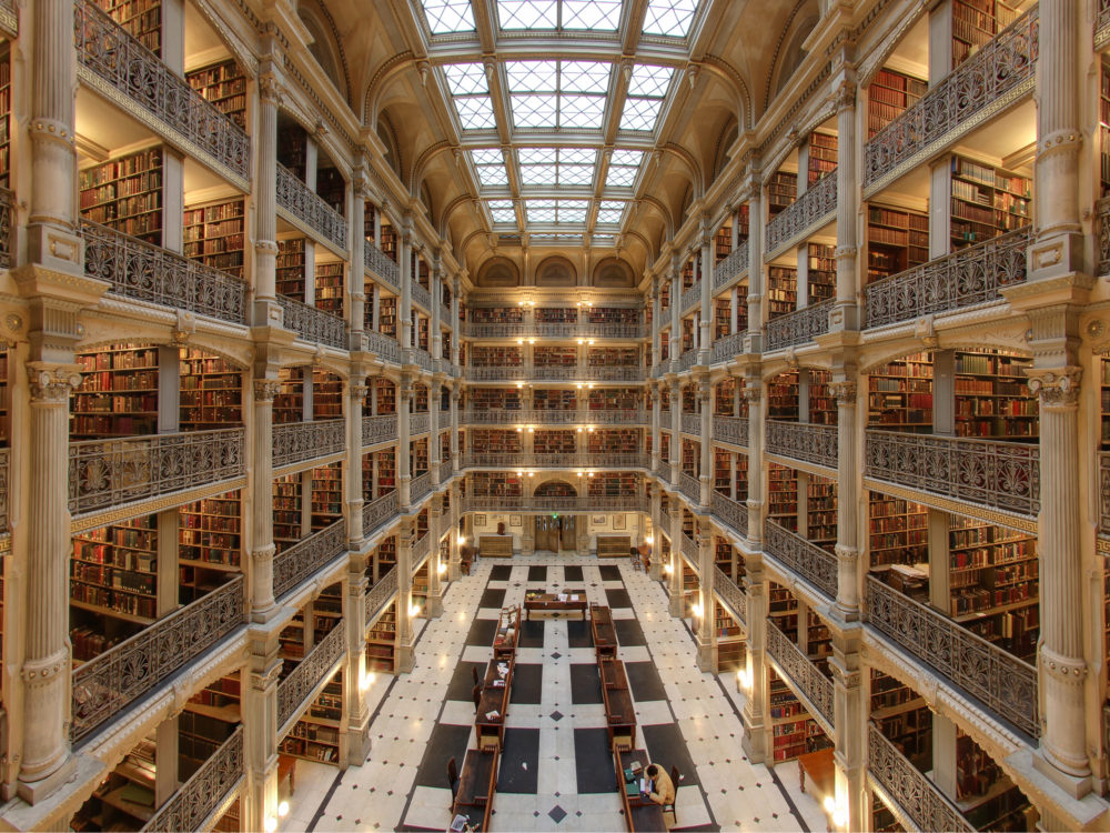 The George Peobody Library in Baltimore-Discovering Baltimore: Three Charm City Neighborhoods You Need To Know www.casualtravelist.com