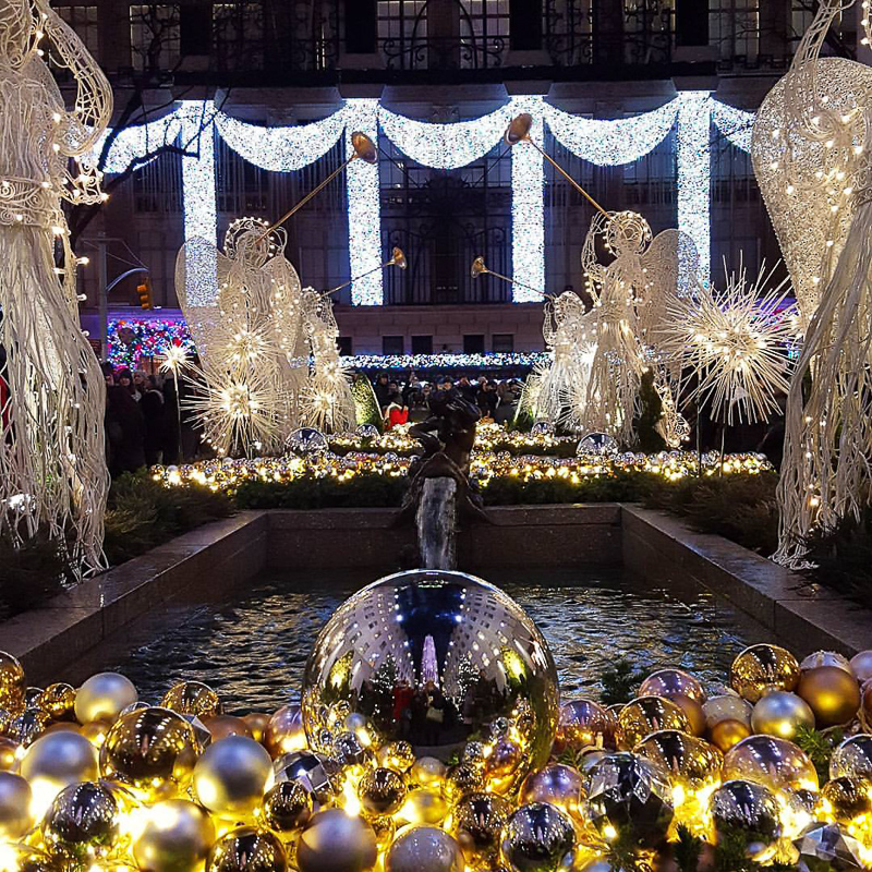 Christmas Lights at Saks Fifth Avenue in New York City.