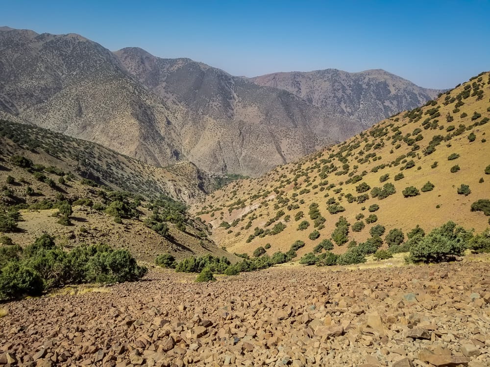Hiking in the Atlas Mountains of Morocco-Discovering the Atlas Mountains in Morocco at Kasbah du Toubkal www.casualtravelist.com