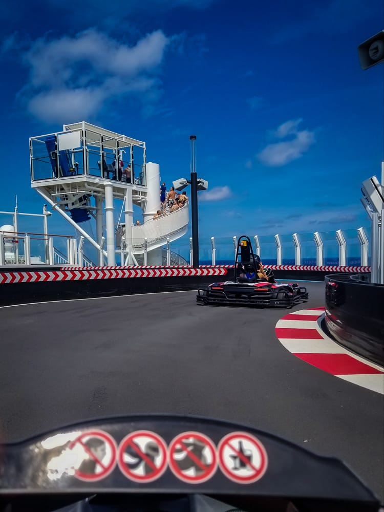 Go kart track on the Norwegian Bliss-The Norwegian Bliss: The Ultimate in Fun and Luxury at Sea www.casualtravelist.com