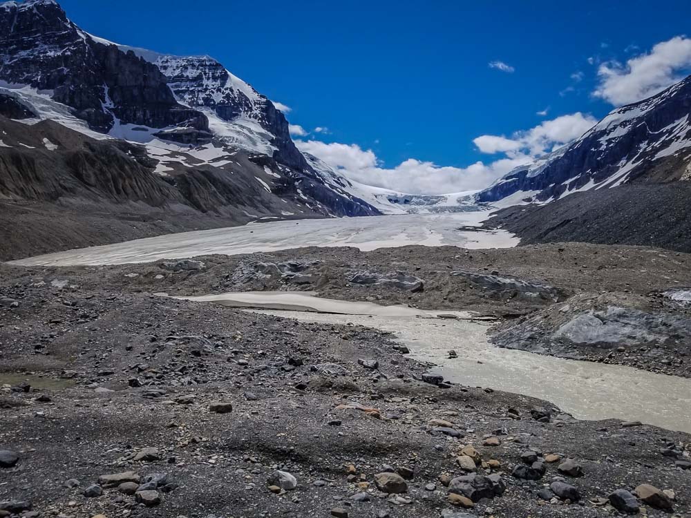 Columbia Icefield and Athabasca Glacier. Banff Travel Guide - Tips for your First Trip to Banff National Park www.casualtravelist.com