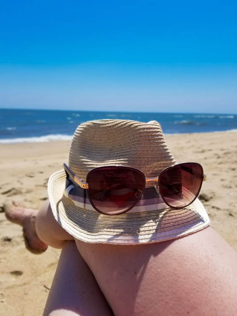 Virginia Beach - relaxing on beach
