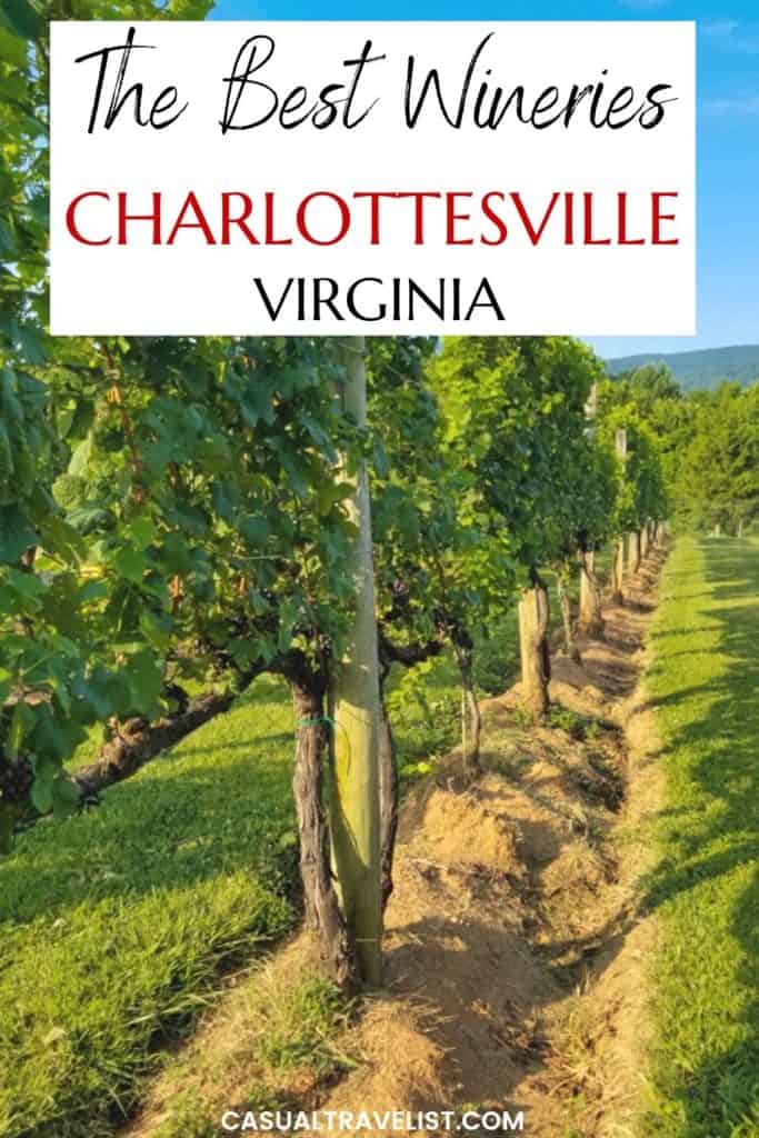 The Best Wineries in Charlottesville Pinterest Image