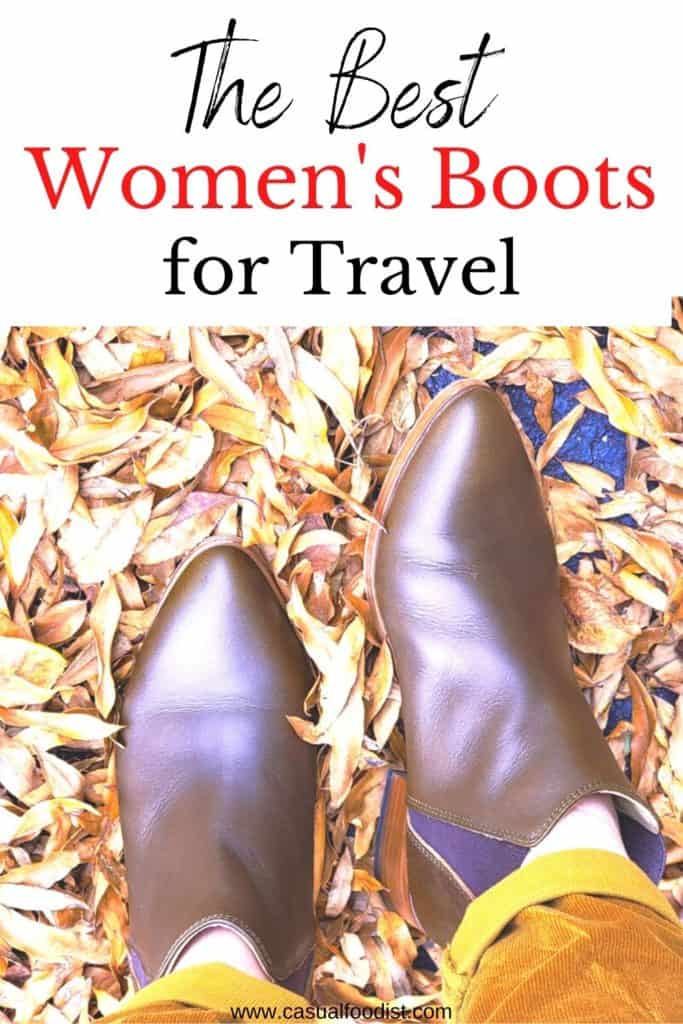 Best Women's Boots for Travel Pinterest Image