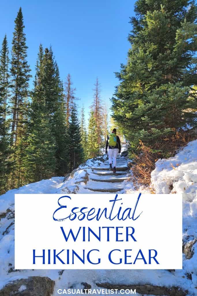 Essential Winter Hiking Gear Pinterest Image
